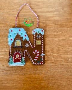 Sweetpea’s Handmade Gingerbread House Letter Collection - N