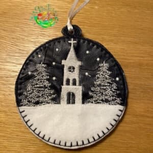 Sweetpea’s Handmade Christmas Night Sky Bauble Collection - Church Spire