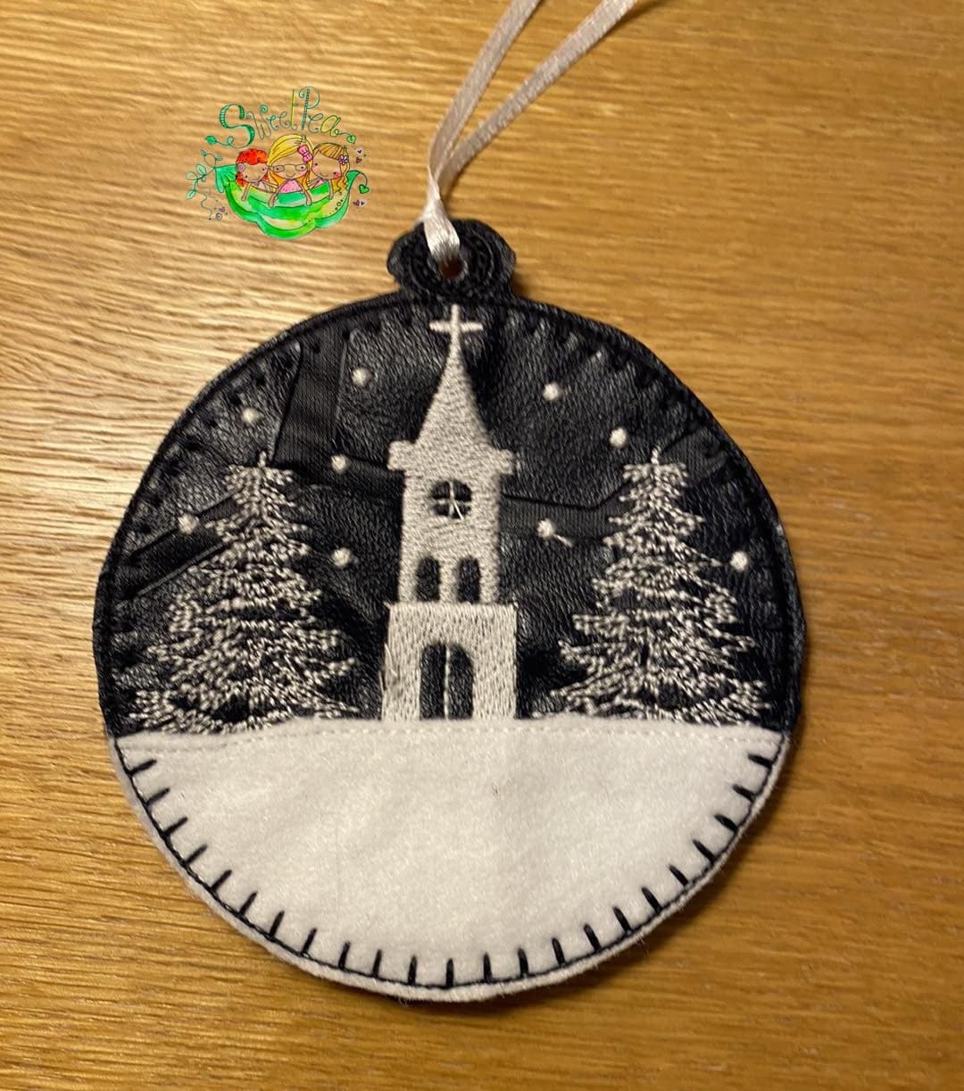 Sweetpea’s Handmade Christmas Night Sky Bauble Collection - Church Spire