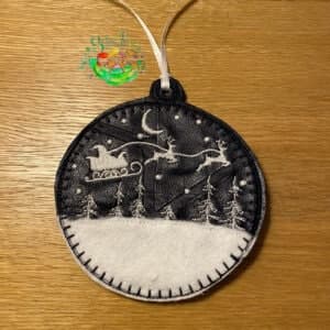 Sweetpea’s Handmade Christmas Night Sky Bauble Collection - Santa’s Sleigh