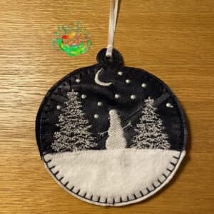 Sweetpea’s Handmade Christmas Night Sky Bauble Collection - Snowman