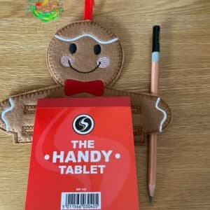Sweetpea’s Handmade Notepad and Pen Holder Collection - Gingerbread