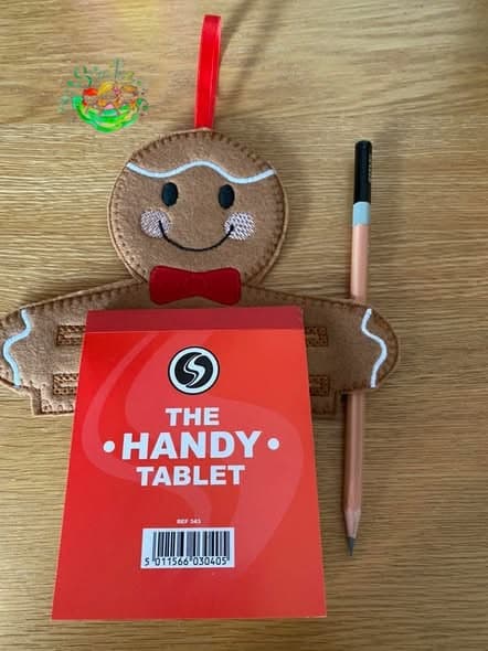 Sweetpea’s Handmade Notepad and Pen Holder Collection - Gingerbread