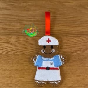 Sweetpea’s Handmade Gingerbread Occupation Collection - Nurse in Traditional Uniform