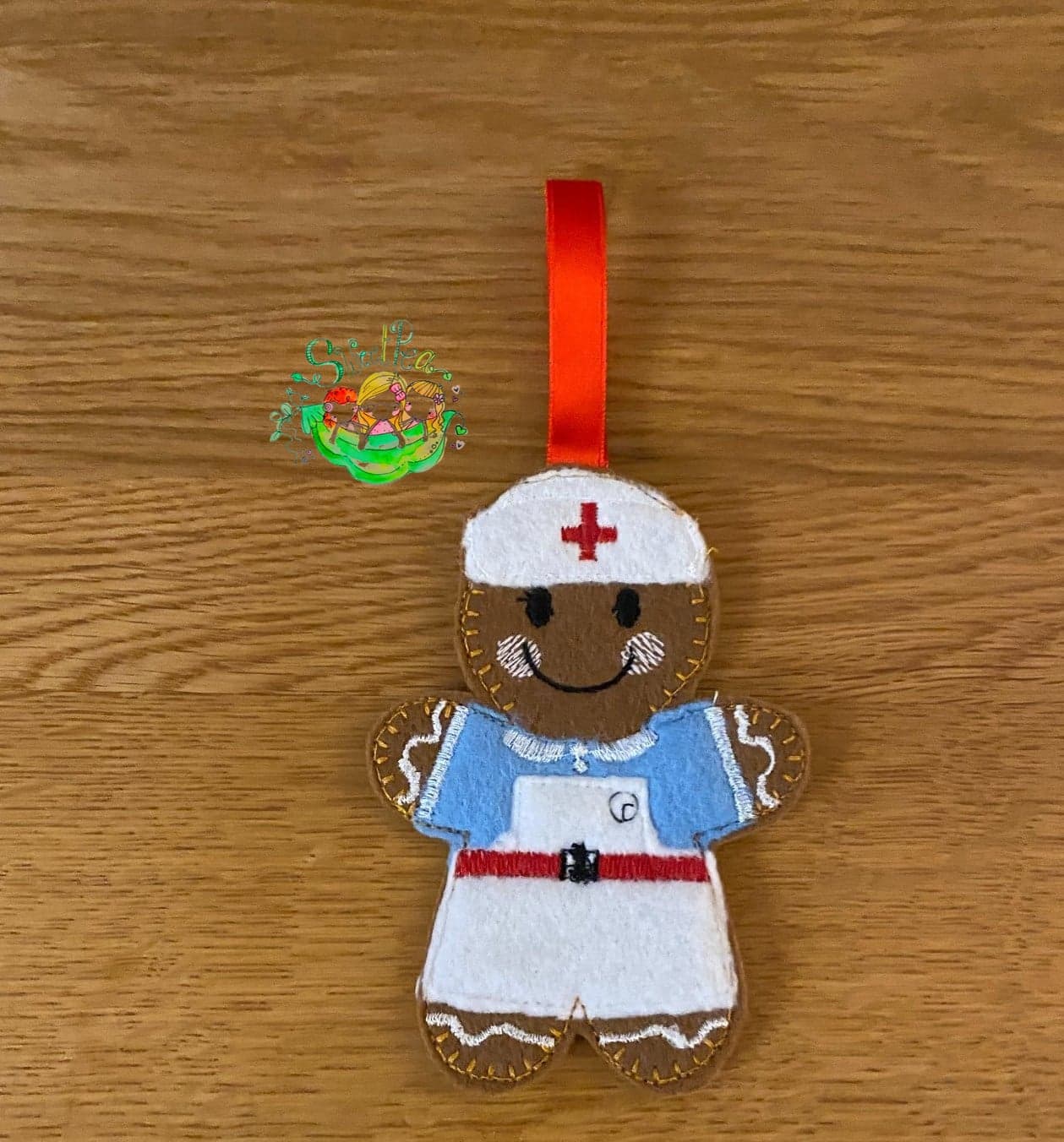 Sweetpea’s Handmade Gingerbread Occupation Collection - Nurse in Traditional Uniform