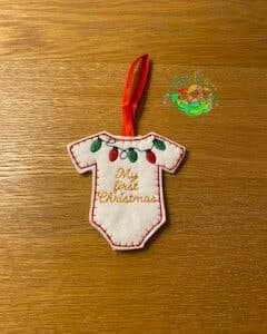 Sweetpea’s Handmade Christmas Hanger Collection – My First Christmas Onesie