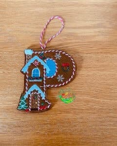 Sweetpea’s Handmade Gingerbread House Letter Collection - P