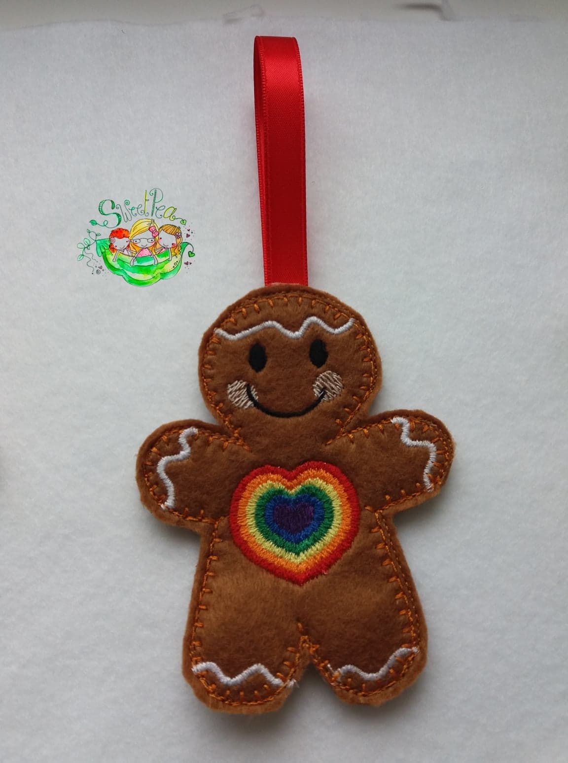 Sweetpea’s Handmade Gingerbread Family Collection – Rainbow Heart