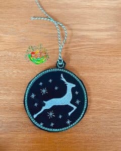 Sweetpea’s Handmade Christmas Deer Bauble Collection - Prancing Deer