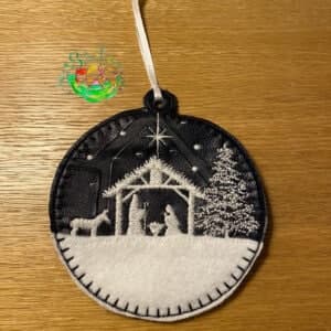 Sweetpea’s Handmade Christmas Night Sky Bauble Collection - Nativity