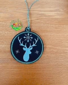 Sweetpea’s Handmade Christmas Deer Bauble Collection - Deer Head Glancing Sideways