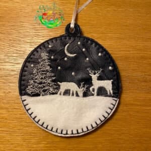 Sweetpea’s Handmade Christmas Night Sky Bauble Collection - Two Deers