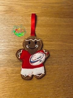 Sweetpea’s Handmade Gingerbread Sports Collection - Rugby Player