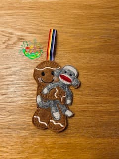 Sweetpea’s Handmade Gingerbread Family Collection – Sock Monkey