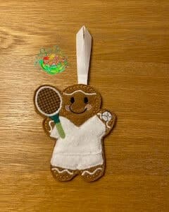 Sweetpea’s Handmade Gingerbread Sports Collection - Tennis Player
