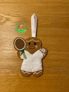 Sweetpea’s Handmade Gingerbread Sports Collection - Tennis Player