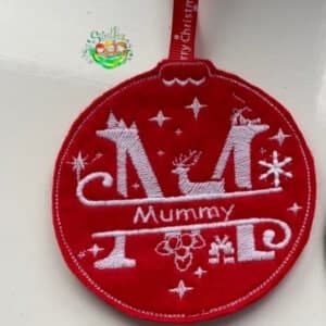 Sweetpea’s Handmade Split Letter Bauble Collection – M is for Mummy