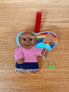 Sweetpea’s Handmade Gingerbread Disability Collection - Cancer Bell Girl