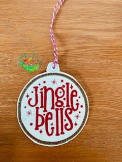 Sweetpea’s Handmade Word Bauble Collection - Jingle Bells