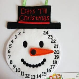 Sweetpea’s Handmade Christmas Countdown Collection – Snowman Clock