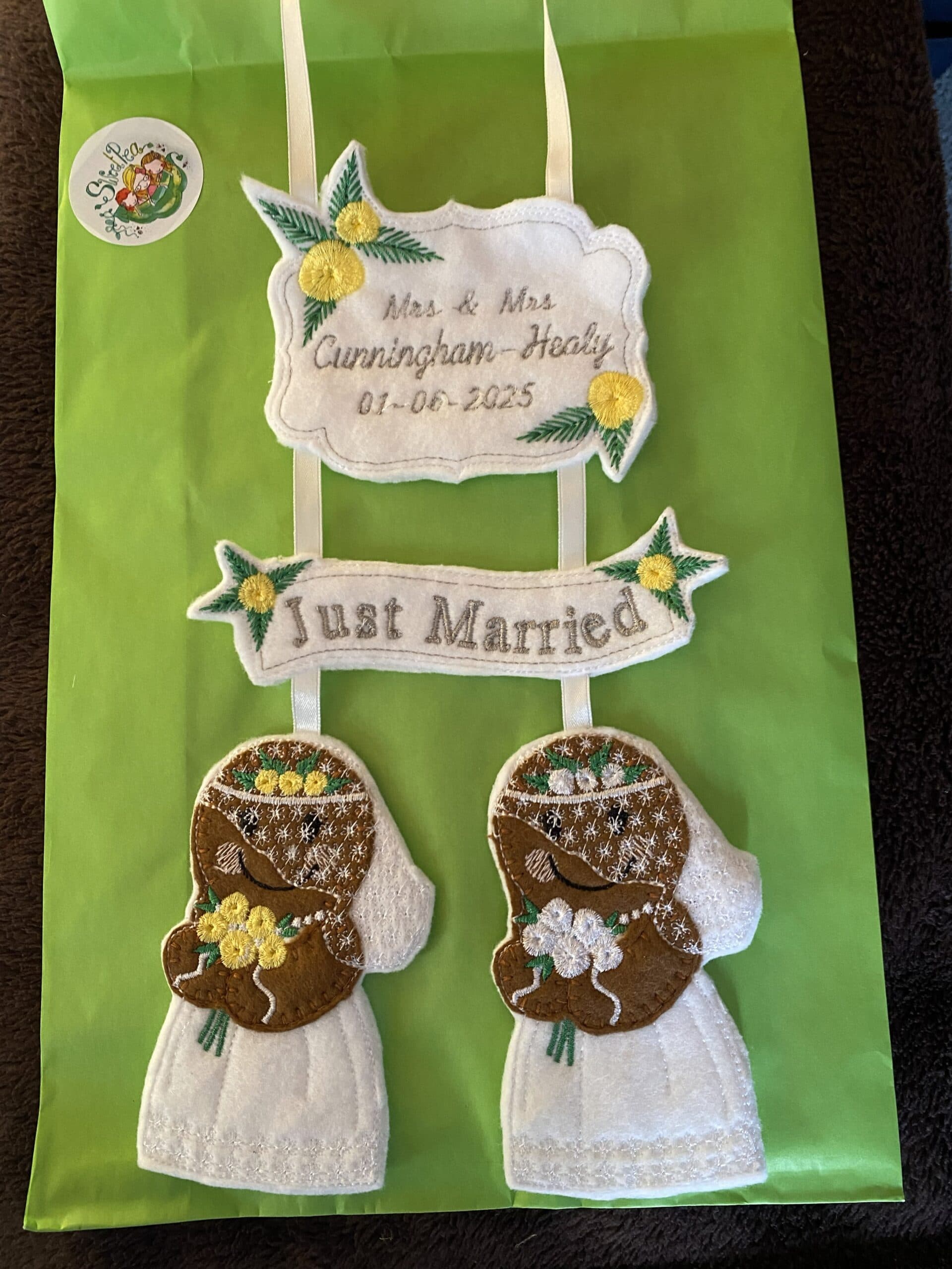 Sweetpea’s Handmade Just Married Collection - Mrs & Mrs Hanger