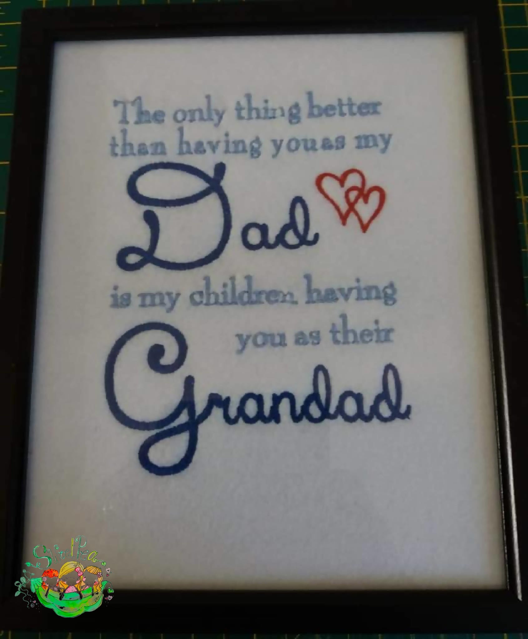 Sweetpea's Handmade Embroidered Frame Collection - Better than Dad