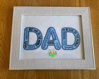 Sweetpea's Handmade Embroidered Frame Collection - My Dad