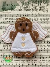 Sweetpea's Handmade Embroidered Frame Collection - Hark the Herald Angel