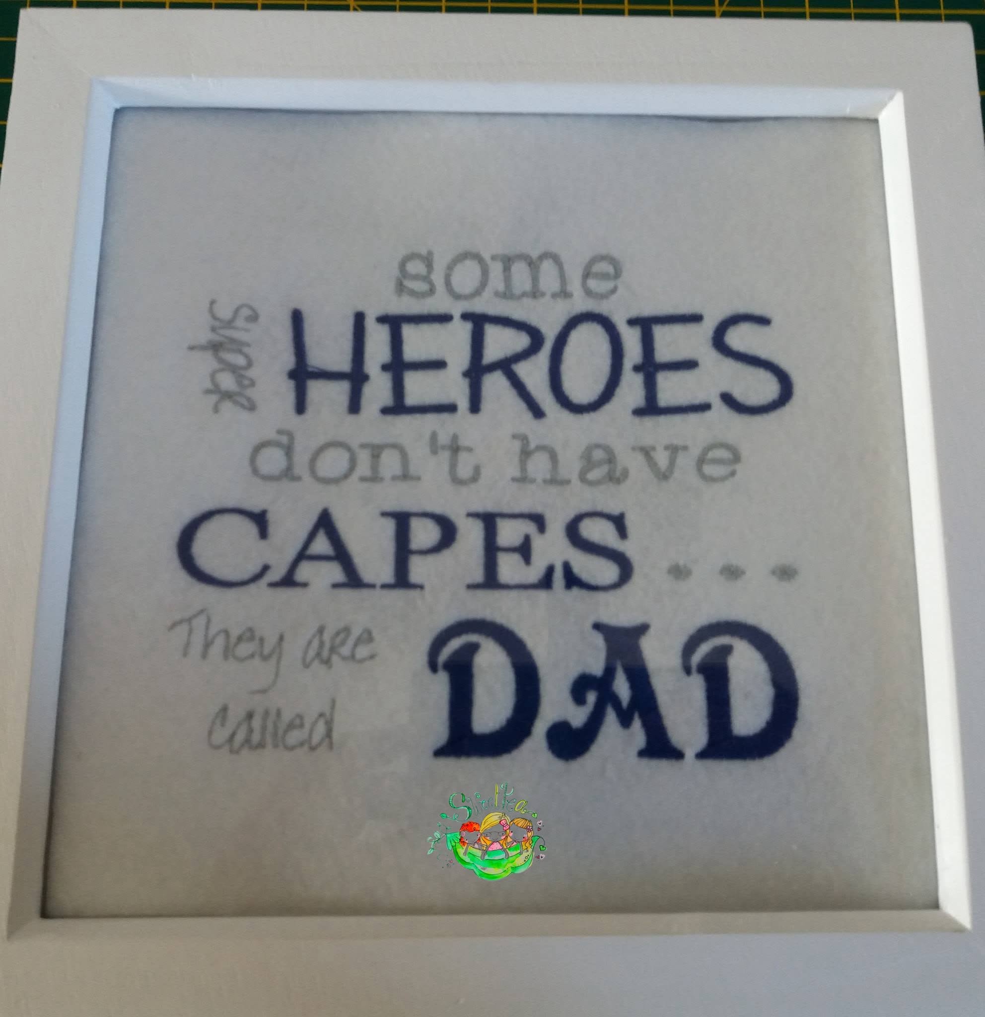Sweetpea's Handmade Embroidered Frame Collection - Dad Heroes