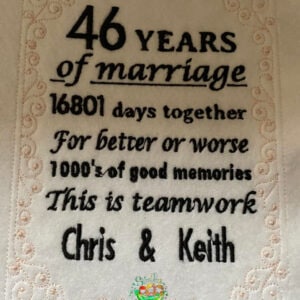 Sweetpea's Handmade Embroidered Frame Collection - Marriage Teamwork