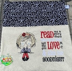 Sweetpea's Handmade Reading Cushion Collection  - Bookworm Girl Read Me