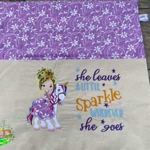 Sweetpea's Handmade Reading Cushion Collection - Princess Unicorn Sparkle