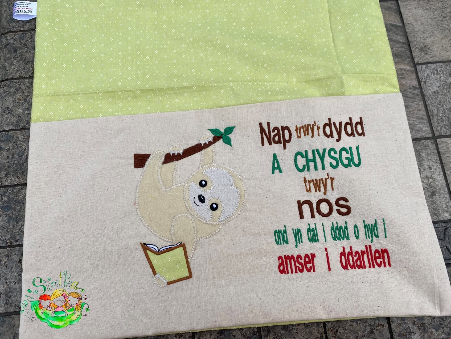 Sweetpea's Handmade Reading Cushion Collection - Sloth Welsh