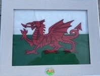 Sweetpea's Handmade Embroidered Frame Collection - Welsh Dragon