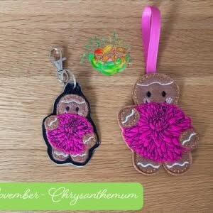 Sweetpea's Handmade Gingerbread Flower Collection - November Chrysanthemum