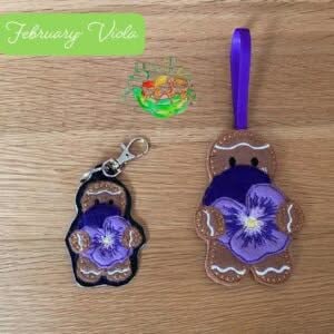 Sweetpea's Handmade Gingerbread Flower Collection - February Viola
