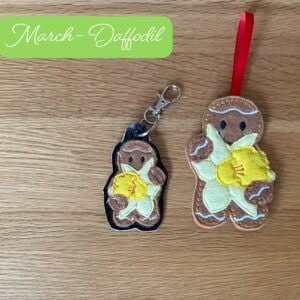 Sweetpea's Handmade Gingerbread Flower Collection - March Daffodil