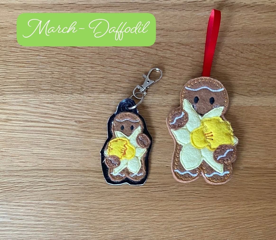 Sweetpea's Handmade Gingerbread Flower Collection - March Daffodil