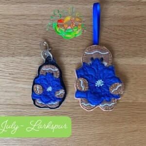 Sweetpea's Handmade Gingerbread Flower Collection - July Larkspur