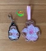Sweetpea's Handmade Gingerbread Flower Key Fob Collection - August Gladioli