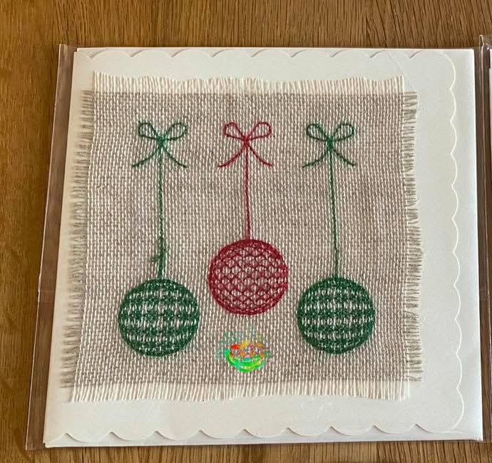 Sweetpea's Handmade Card Collection - Christmas Trio Bauble