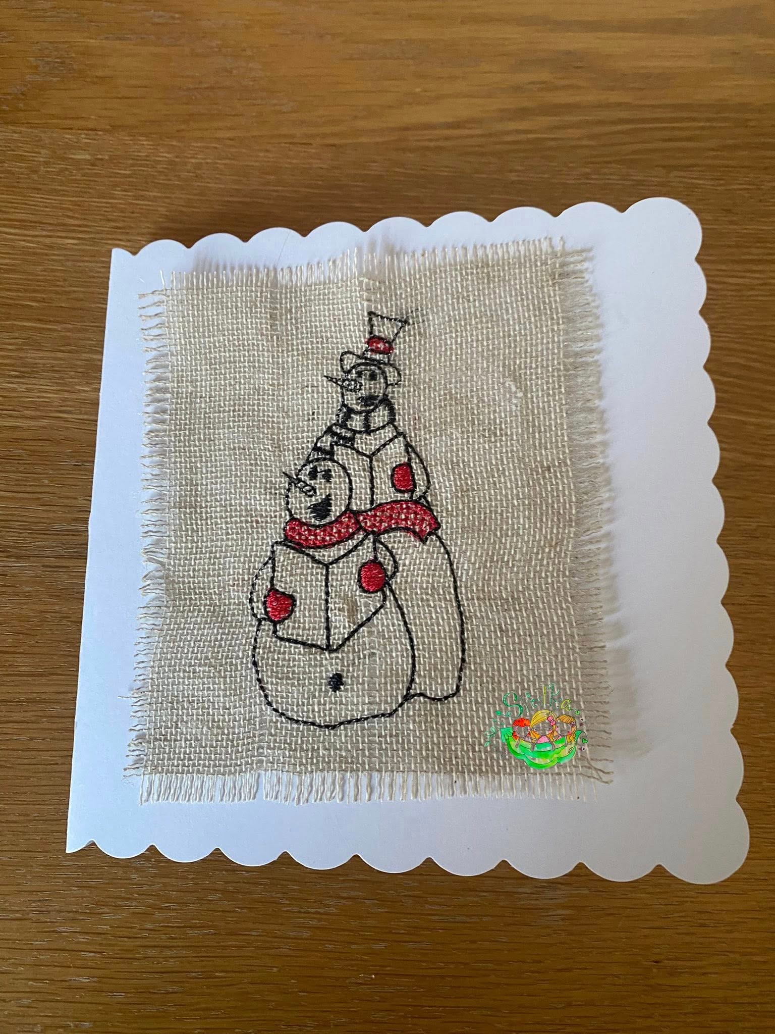 Sweetpea's Handmade Card Collection - Christmas Carolling Snow People
