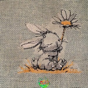 Sweetpea's Handmade Card Collection - Daisy Bunny Children's Card