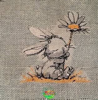 Sweetpea's Handmade Card Collection - Daisy Bunny Children's Card