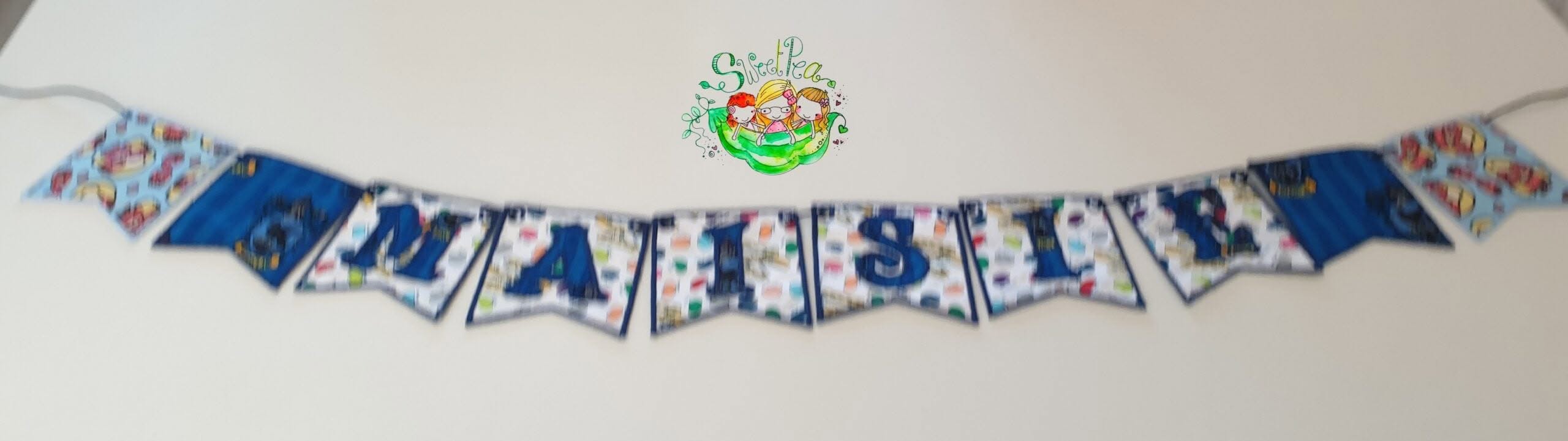 Sweetpea's Handmade Banner Collection - Name Fabric Pennant