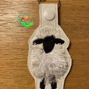 Sweetpea's Handmade Fringe Sheep Set Key Fob Collection - Front Facing Sheep