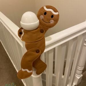 Sweetpea's Handmade Christmas Tie-Back Decoration Collection - Gingerbread