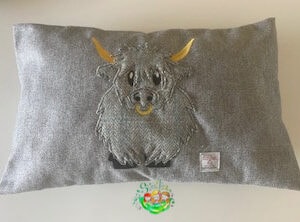 Sweetpea's Handmade Cushion Collection - Highland Cow Hamish