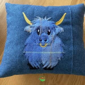 Sweetpea's Handmade Cushion Collection - Highland Cow Hamish