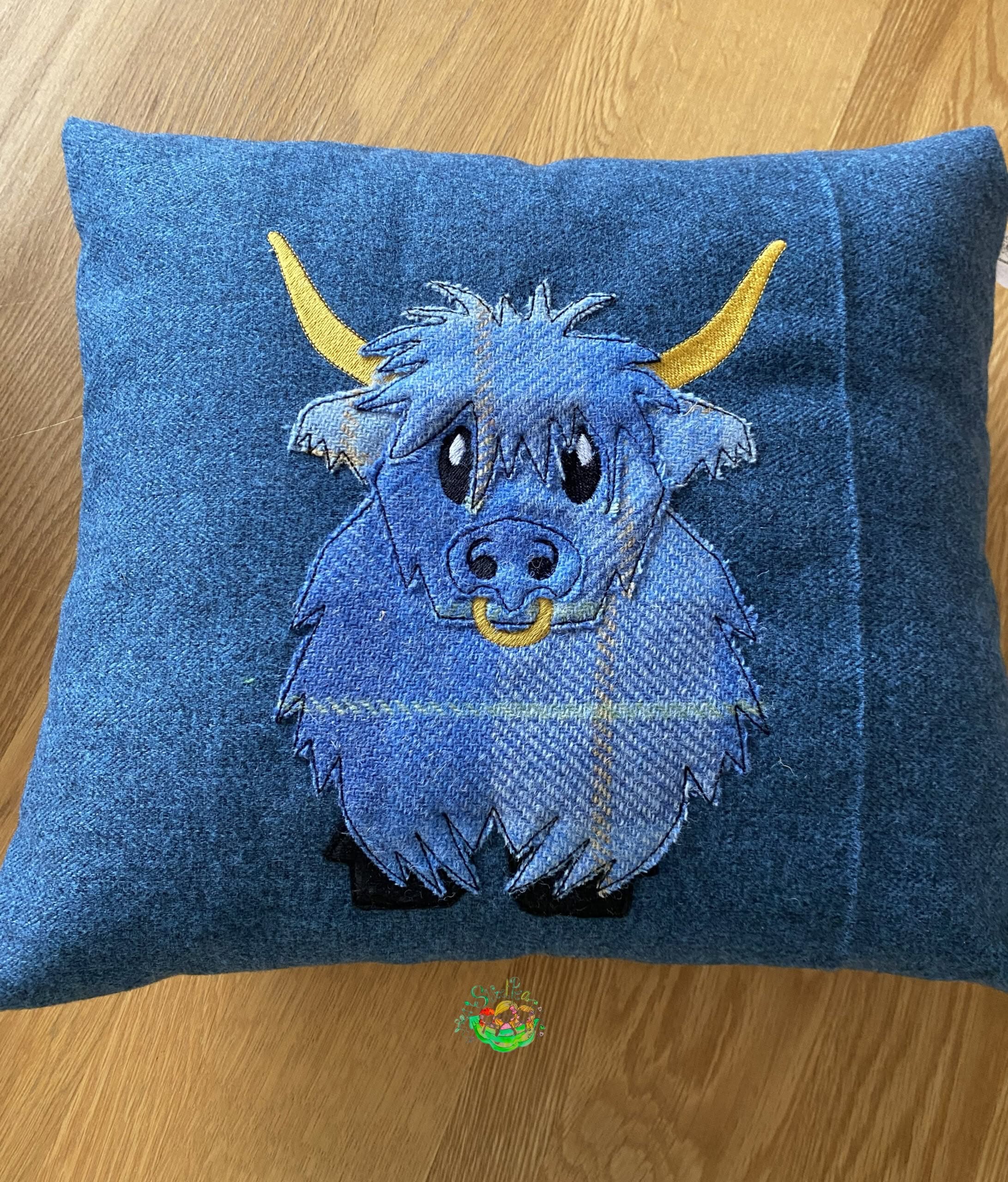 Sweetpea's Handmade Cushion Collection - Highland Cow Hamish